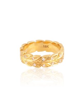 Diamond Laurel Wreath Eternity Band