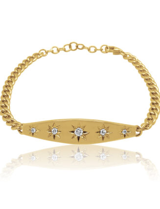 5 Star Diamond ID on Cuban Bracelet
