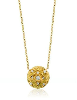 Diamond Scallop Necklace