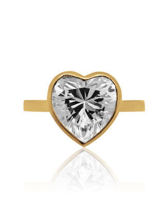 Bezel Set Heart Ring