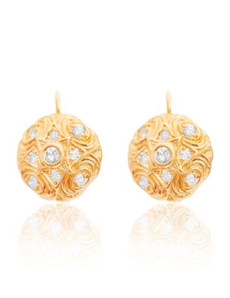 Diamond Scallop Earrings