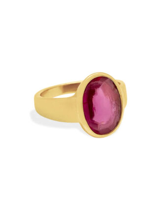 Ruby Oval Bezel Ring
