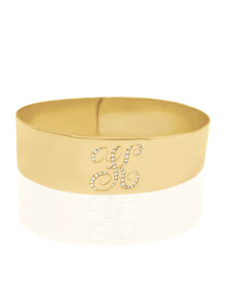 Pav?? Diamond Monogram Spring Bangle